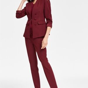 Tahari Women's Business Burgundy Blazer 16W